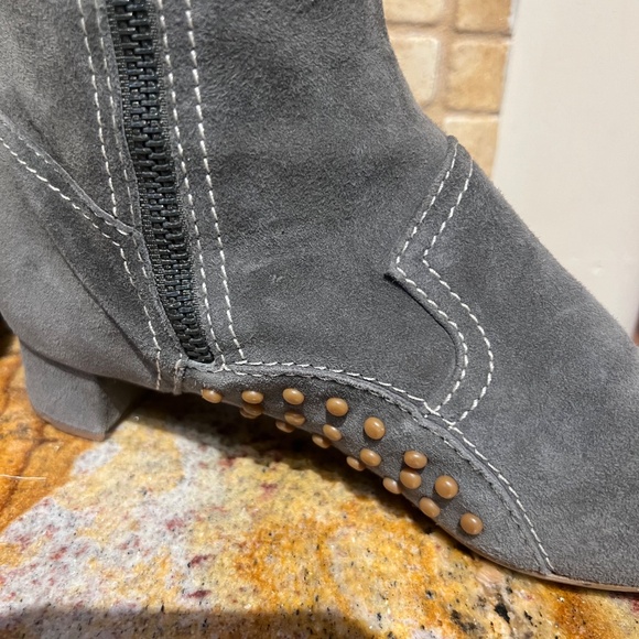 Tod’s vintage Birkin boots in Olive suede leather size 36.5 - Picture 3 of 12